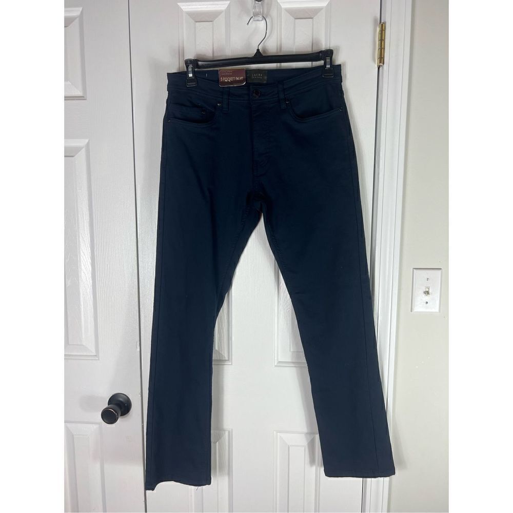 NWT Jachs NY Mens 5 Pocket Navy Jeans Size 32/32